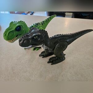 Two Zuru Robo Alive t-rex